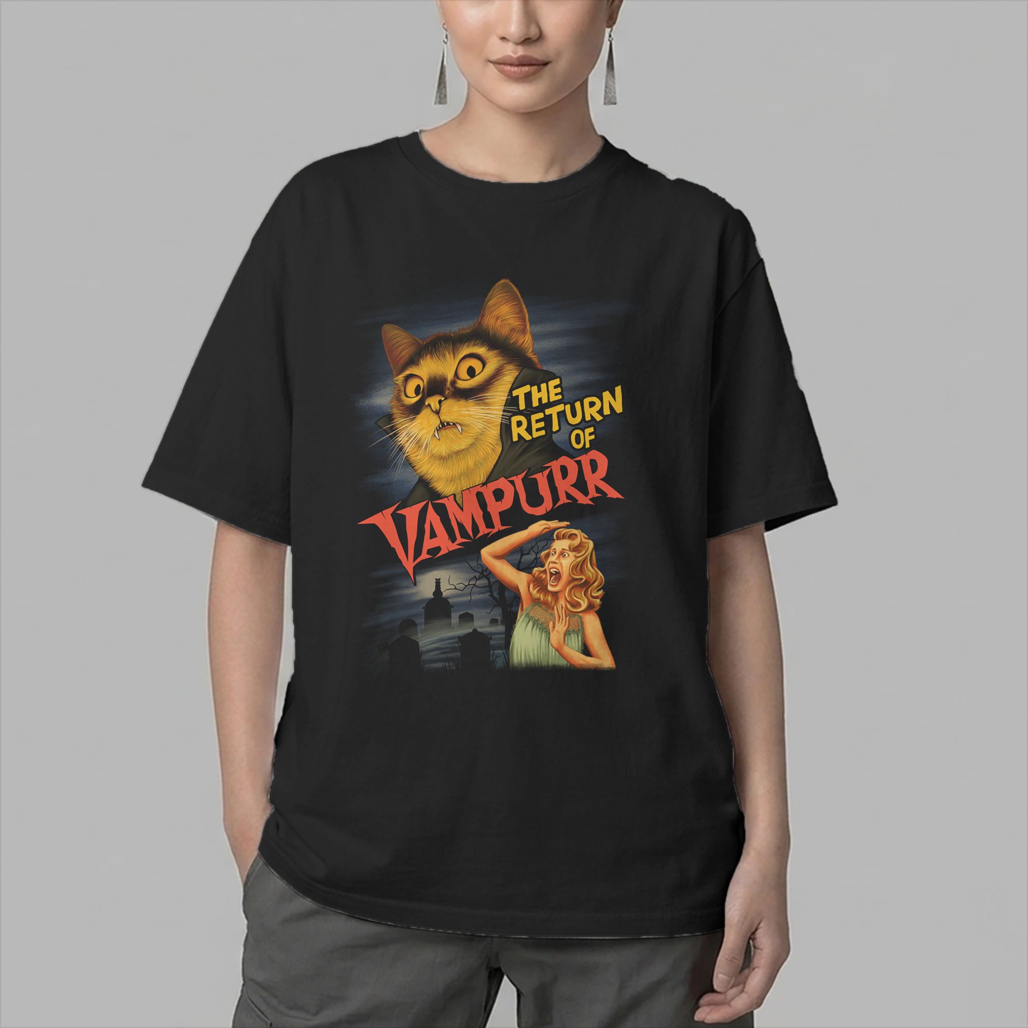 Summer Clothing Ideas Men - T-shirt The Return of Vampurr Cat