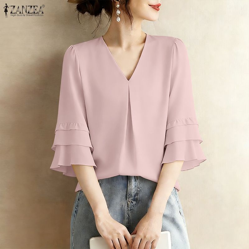 Summer Clothing Work - Chemisier de travail élégant ZANZEA pour