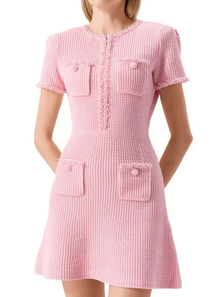 Summer Line Clothing Brand - Robe A-line amincissante en maille perlée