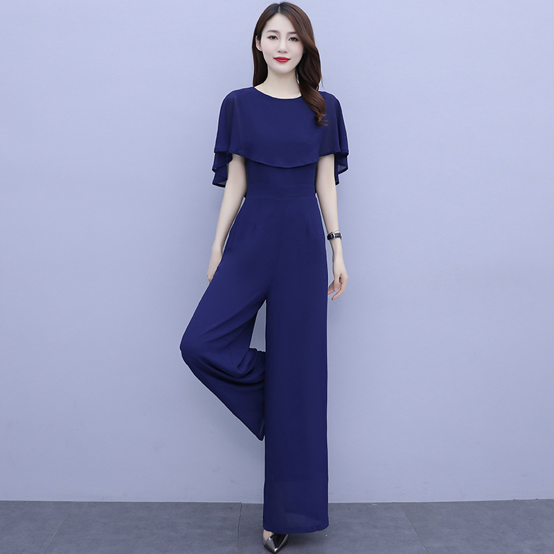 Palazzo Pant Wide - Femmes été drapé combishorts pantalons à