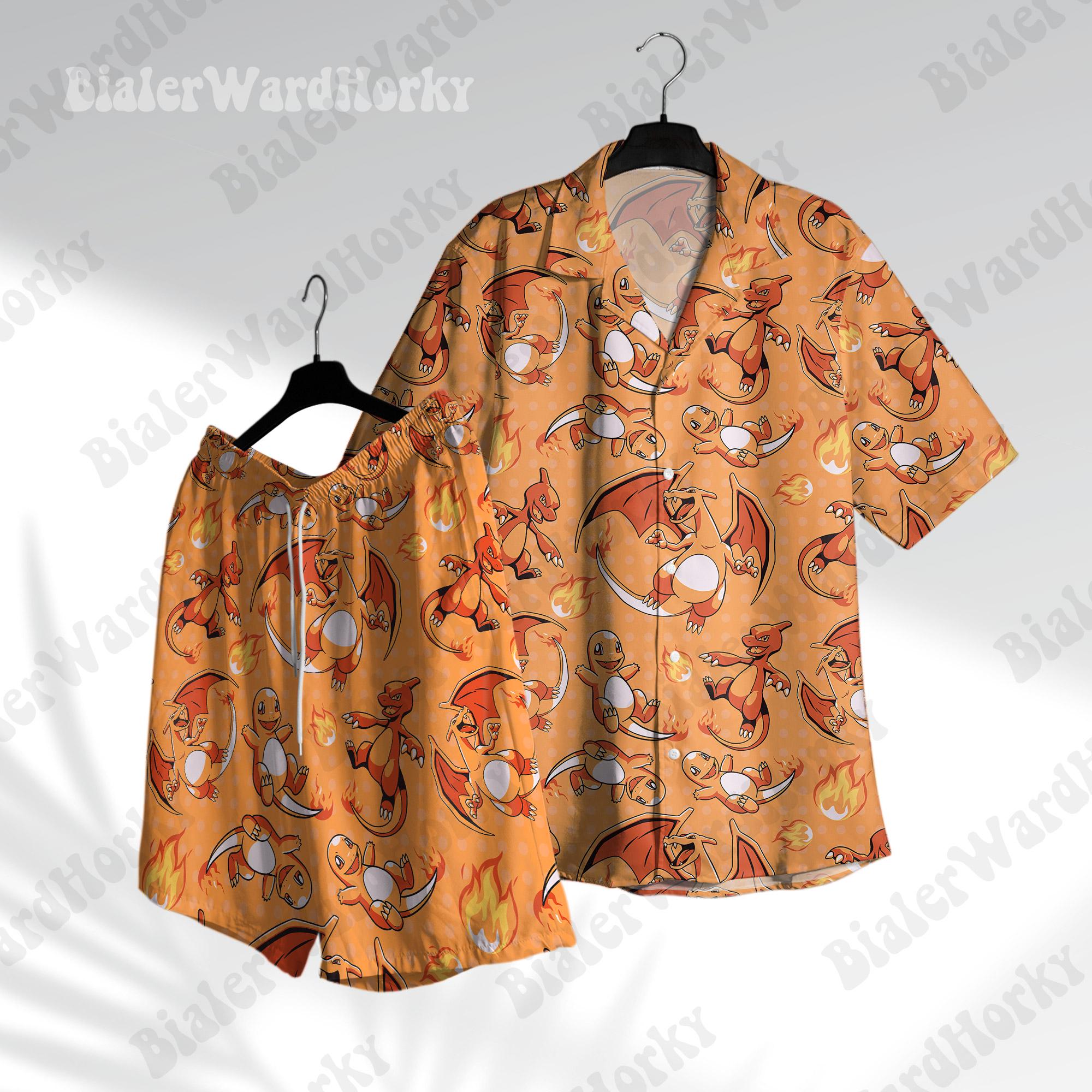 Summer Vacation Clothing Women - Chemise hawaïenne Pokémon Charizard, motif graphique