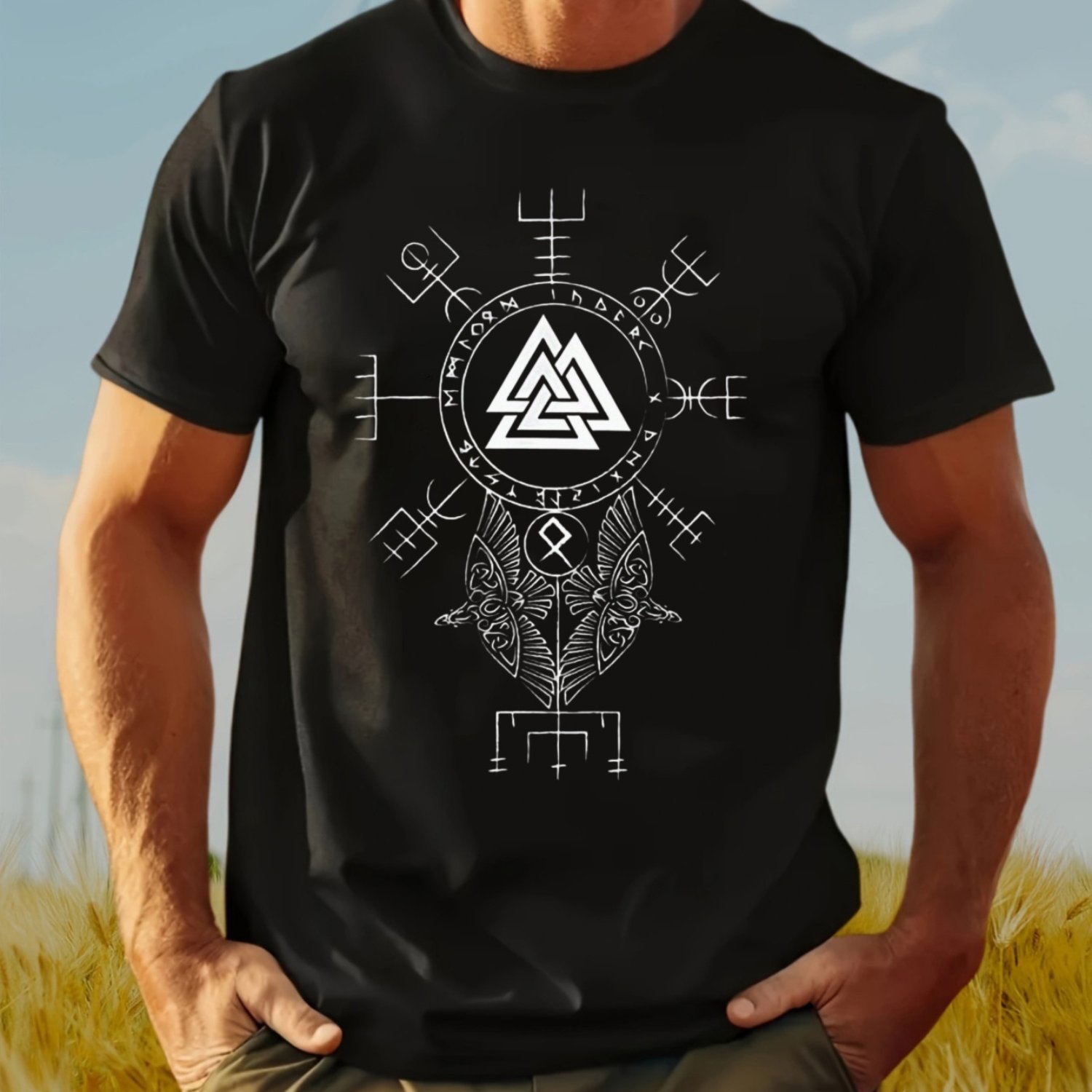 Summer Viking Clothing - Hommes Viking mythologie nordique T-Shirt avec