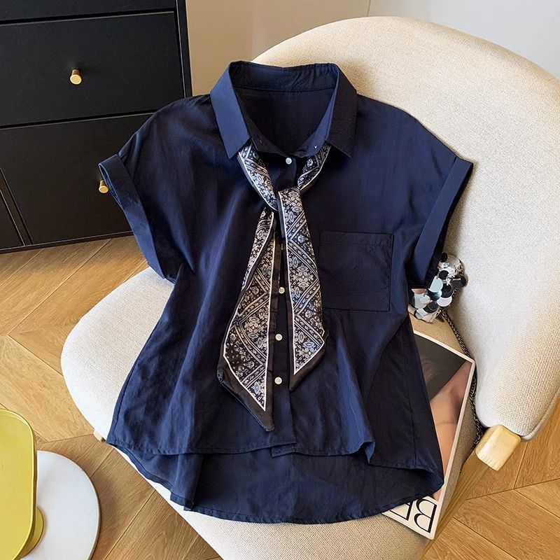 Summer Clothing Trends For Women - Chemisier élégant à manches courtes et