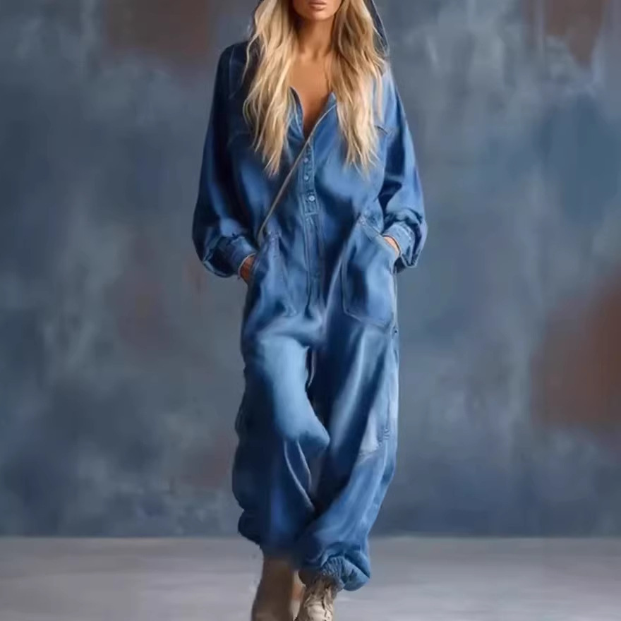 Summer Clothing Work - Combinaison Femme Une Pièce Manches Longues