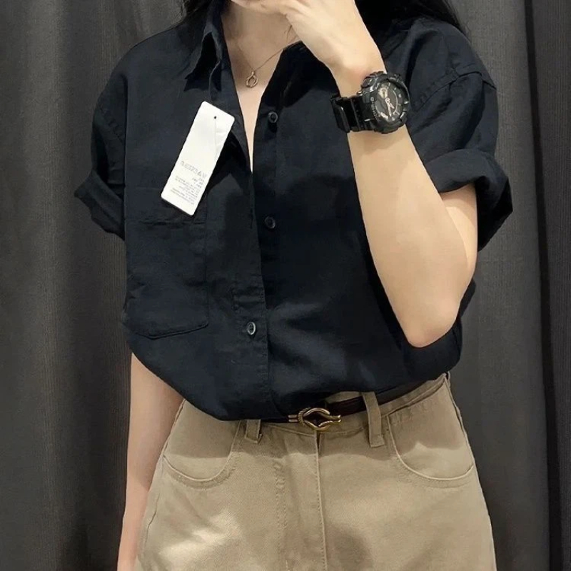 Summer Clothing Trends For Women - Nouvelle Blouse Coréenne d'Été à Manches