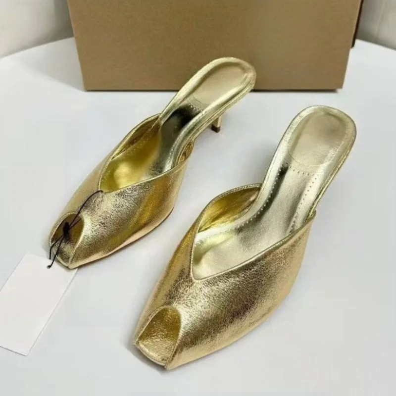 Summer Clothing Elegant - Escarpins de créateur dorés pour femmes,