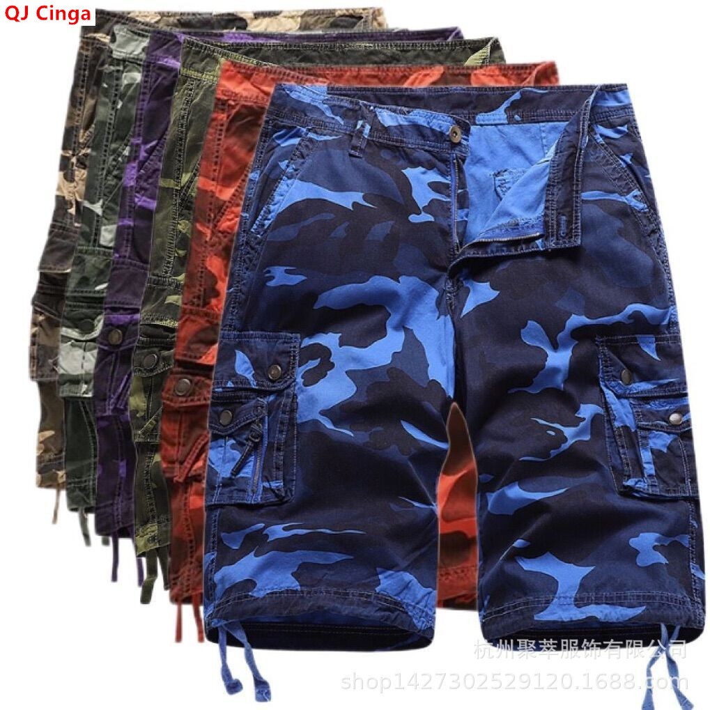 Shorts de travail bleu camoufl - Summer Clothing Work avis et prix