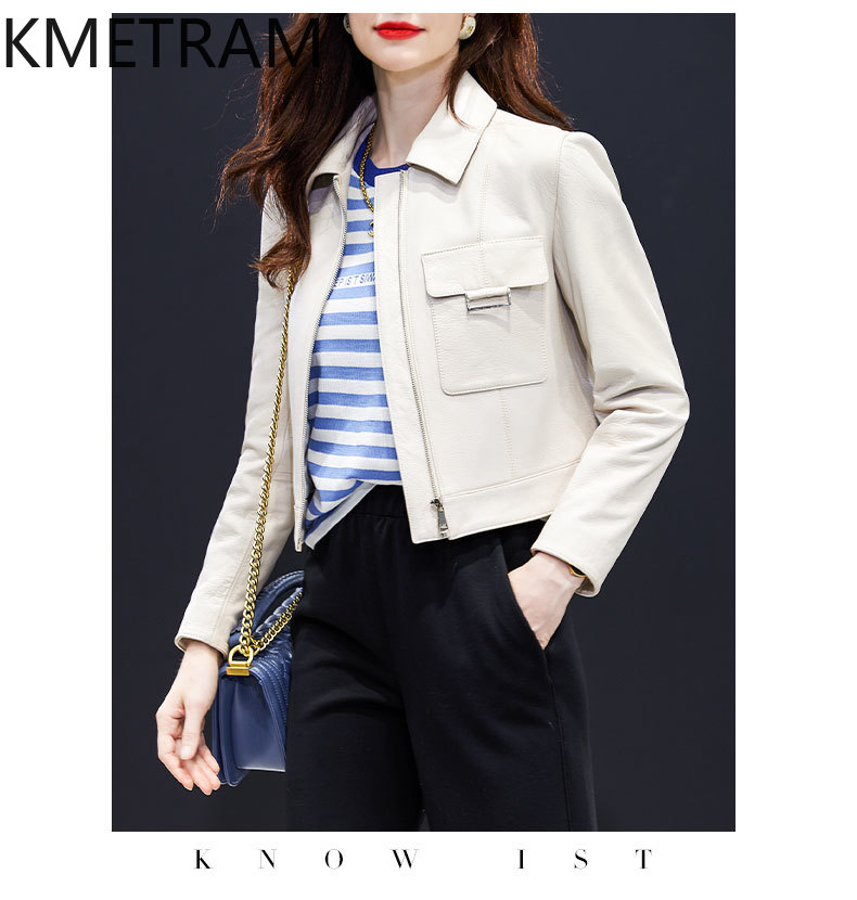 Veste en cuir véritable femme  - Quality Summer Clothing For Women avis et prix