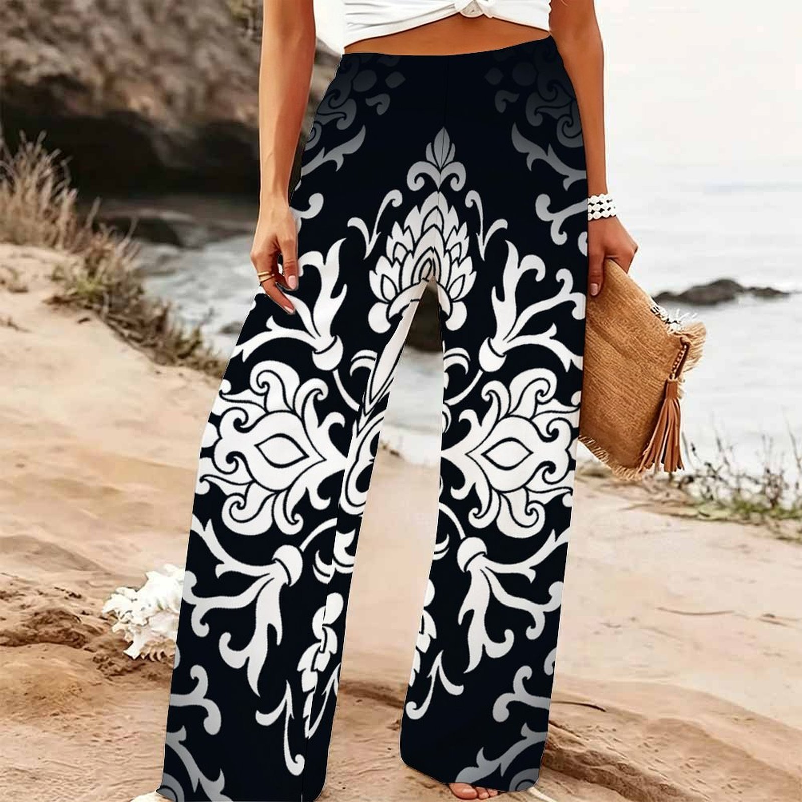 Pantalon large d'été pour femm - Palazzo Pant Wide avis et prix