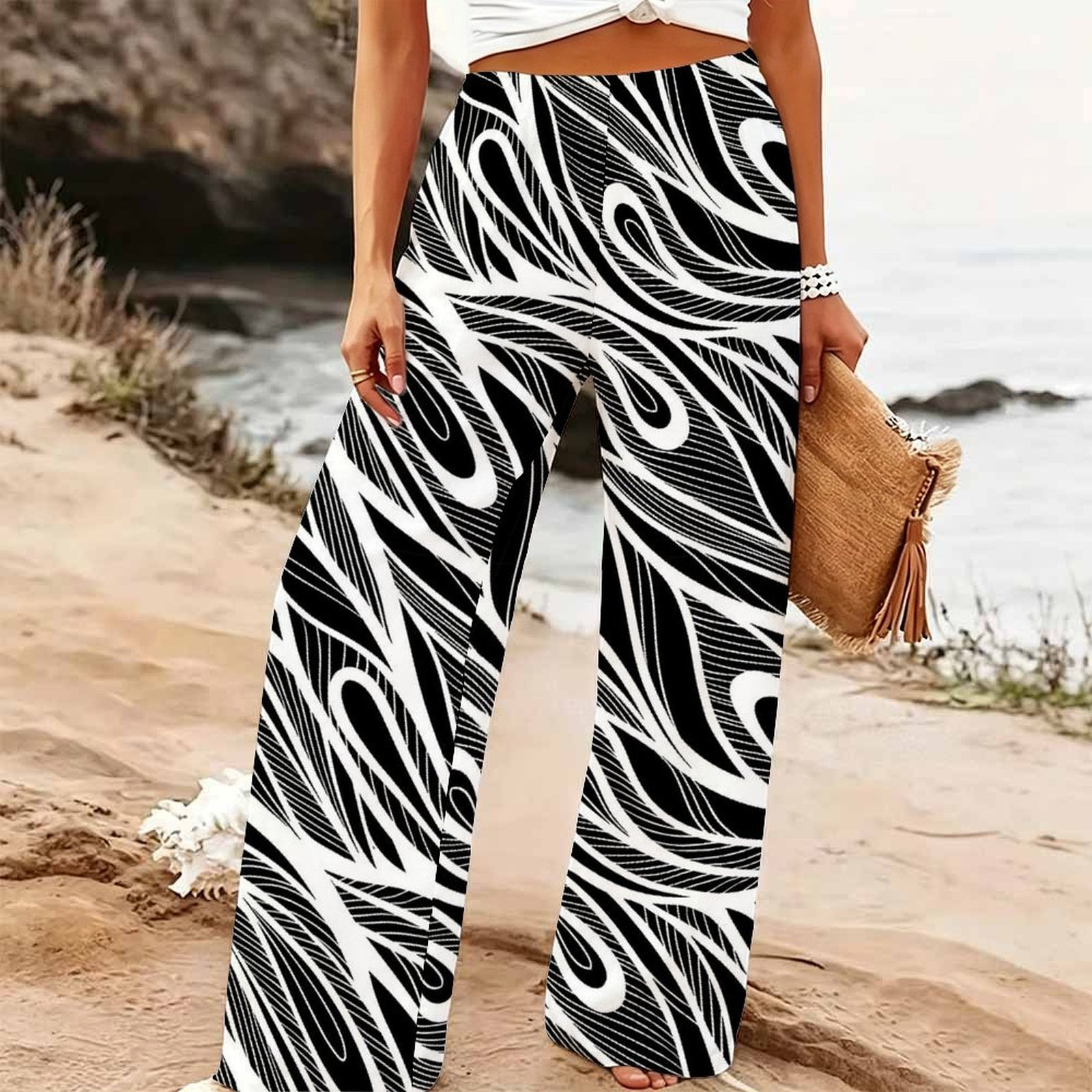 Pantalon large d'été pour femm - Palazzo Pant Wide avis et prix