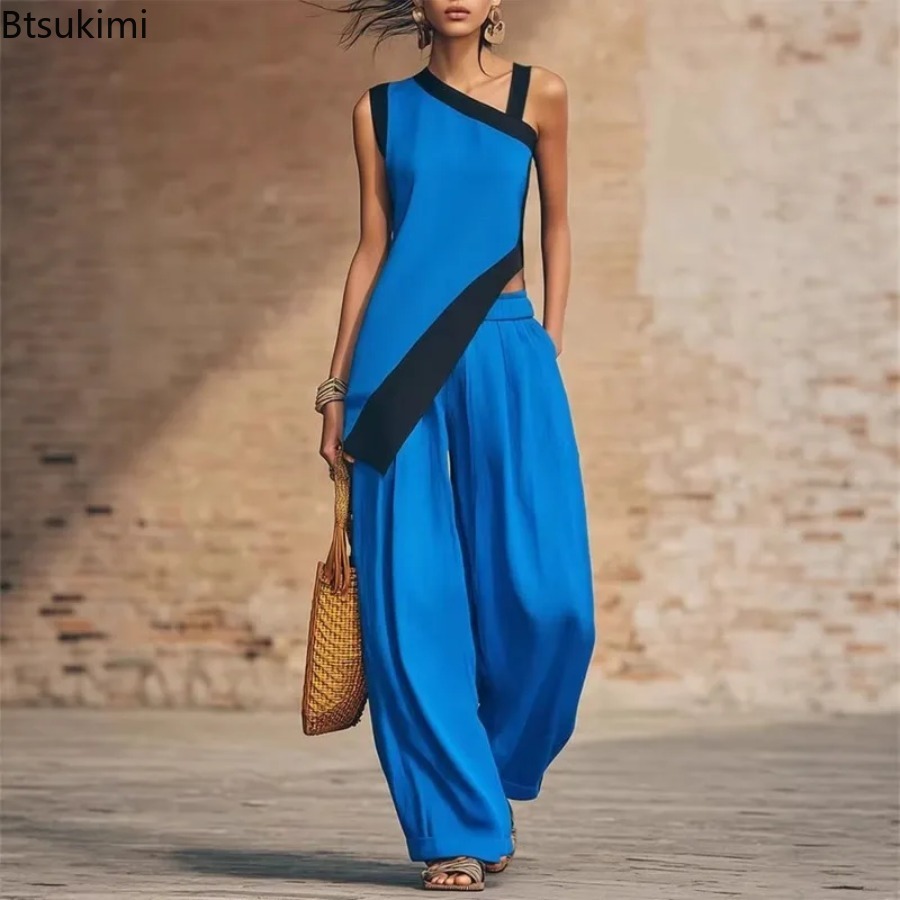 Nouvel ensemble pantalon large - Summer Vacation Clothing Women avis et prix