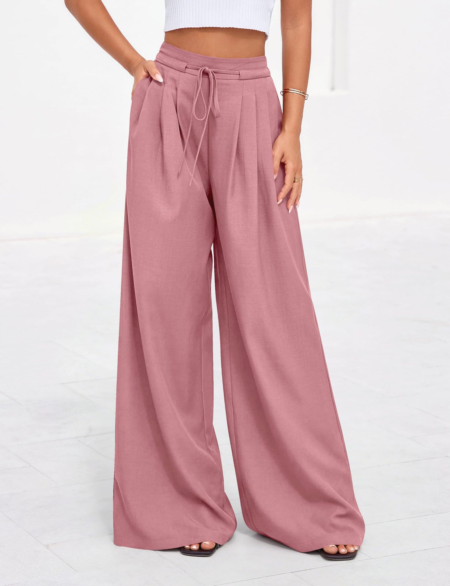 Pantalon palazzo plissé ample  - Palazzo Pant Wide avis et prix