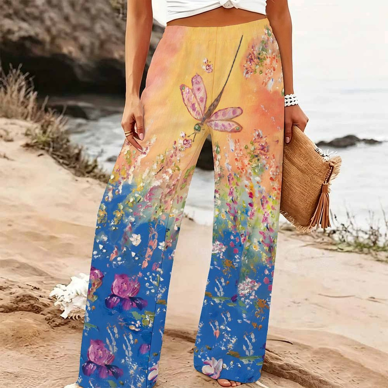 Pantalon large d'été pour femm - Palazzo Pant Wide avis et prix
