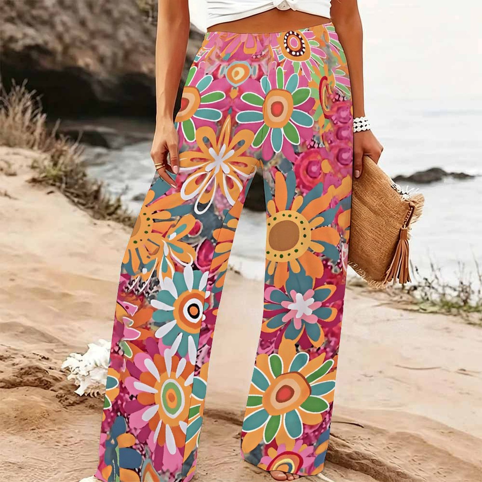 Pantalon large d'été pour femm - Palazzo Pant Wide avis et prix