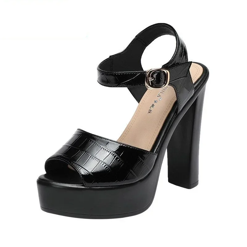 Sandales en cuir véritable à l - Summer Clothing Elegant avis et prix