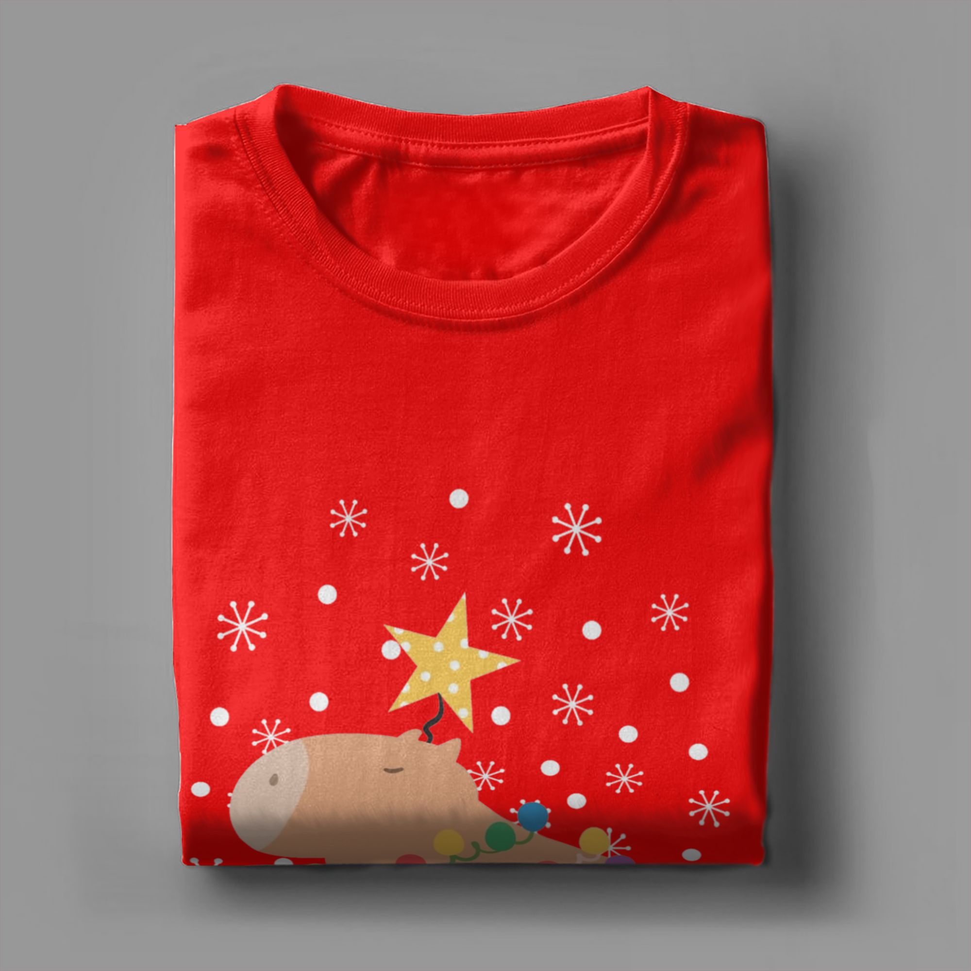 Capybara arbre de noël T-Shirt - Summer Clothing Ideas Men avis et prix
