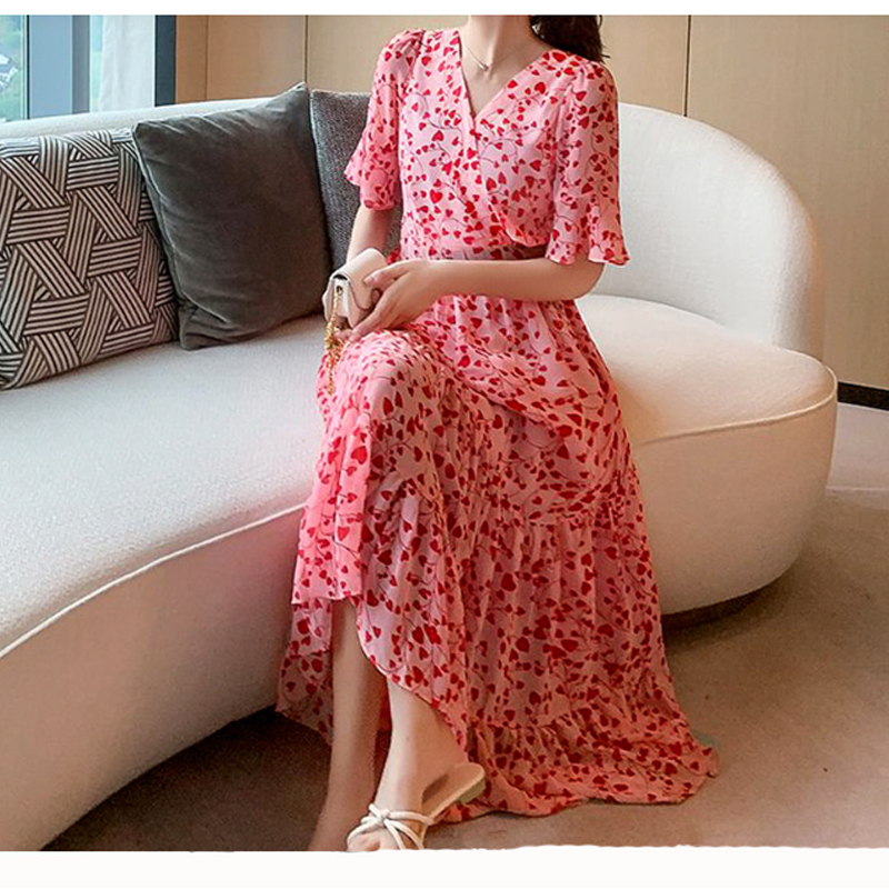Robe à col en V pour femme, im - Summer Line Clothing Brand avis et prix