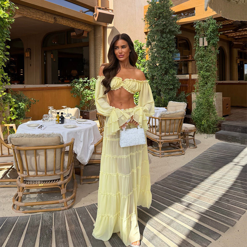 Ensemble haut sexy à épaules d - Summer Vacation Clothing Women avis et prix