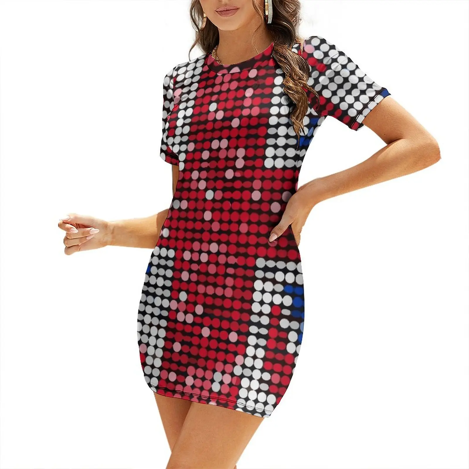 Robe à manches courtes avec pa - Summer Clothing Women Uk avis et prix