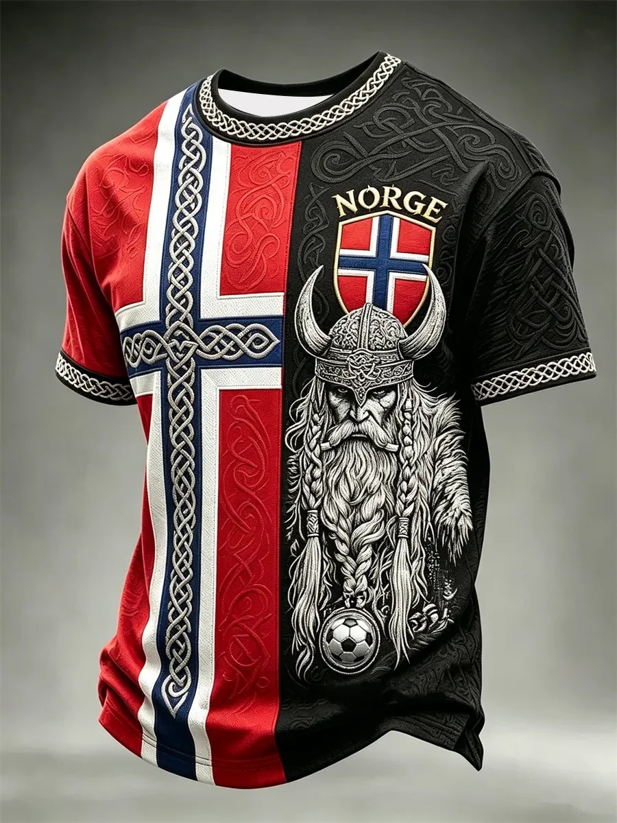 T-shirt graphique de football  - Summer Viking Clothing avis et prix